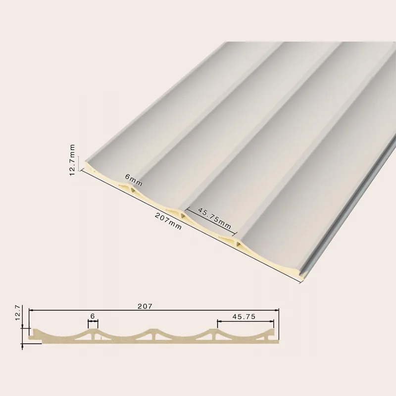207 Ontto upotettu 4-ritiläinen uurrettu paneeli